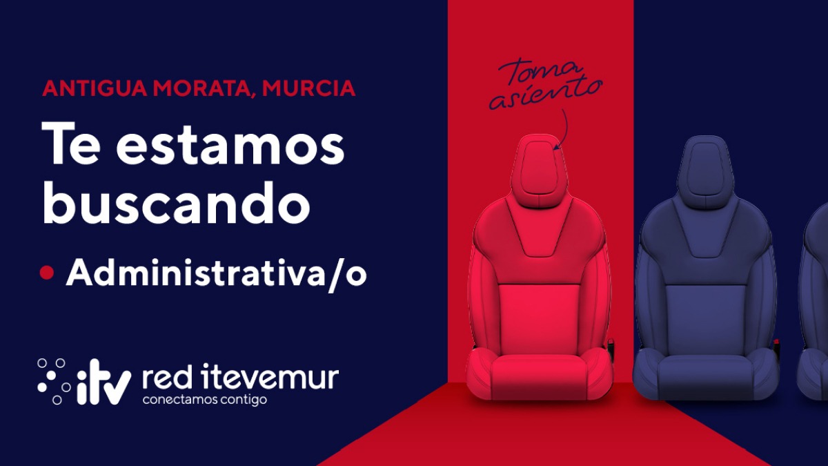 Oferta de empleo: Se busca Administrativa/o ITV para nuestra estación de Antigua Morata, Itevemur